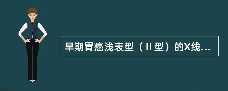 早期胃癌浅表型（Ⅱ型）的X线表现中，哪项应除外