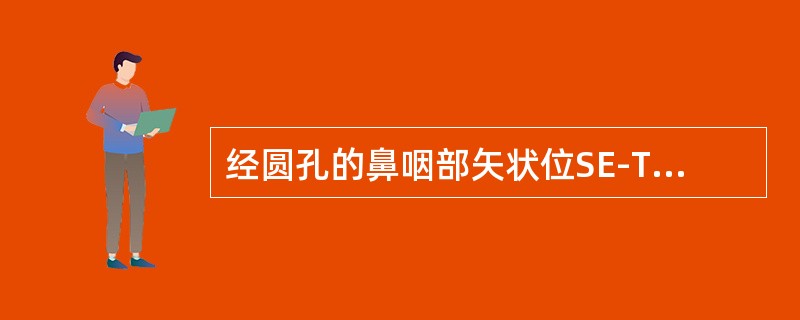 经圆孔的鼻咽部矢状位SE-T1加权像显示