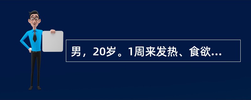 男，20岁。1周来发热、食欲减退、厌油、恶心呕吐、尿黄，黄疸急剧上升至血清总胆红素170μmol/L，凝血酶原活动度35%，近2天出现嗜睡，烦躁不安伴牙龈出血，皮下瘀斑。肝肋下未扪及，该患者的诊断首先