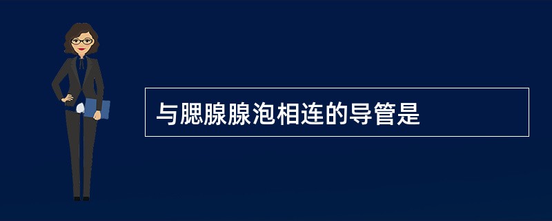 与腮腺腺泡相连的导管是