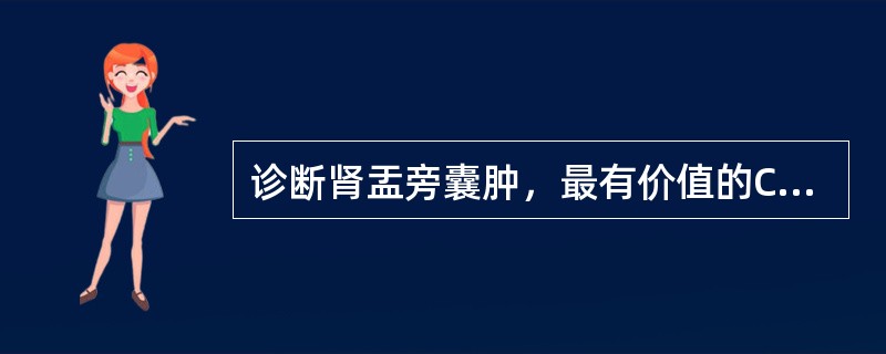 诊断肾盂旁囊肿，最有价值的CT扫描技术是（）