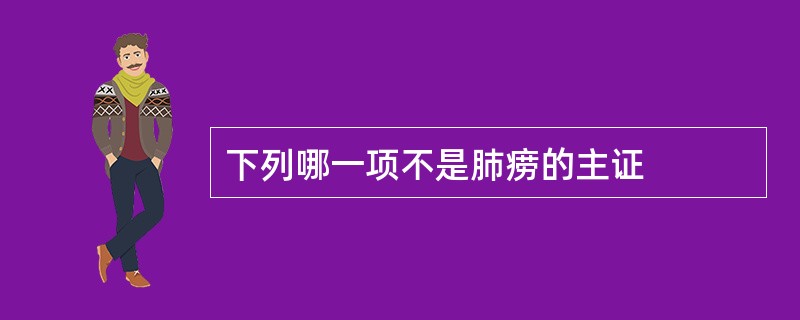 下列哪一项不是肺痨的主证