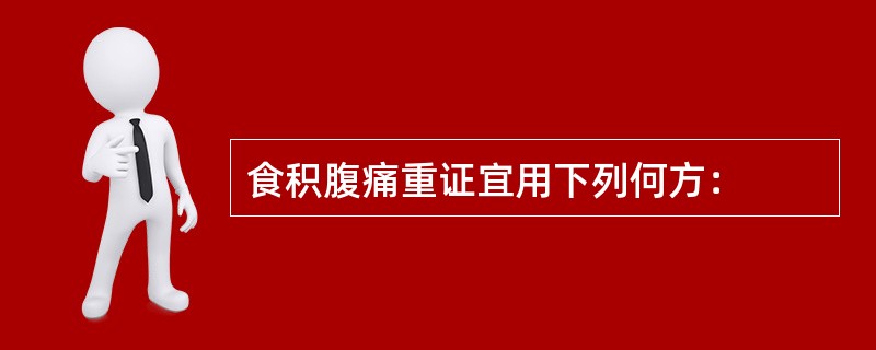 食积腹痛重证宜用下列何方：