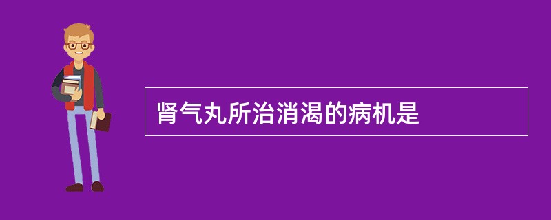 肾气丸所治消渴的病机是