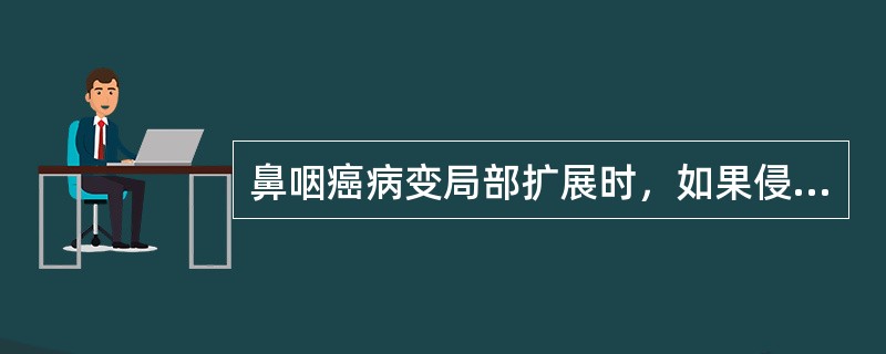 鼻咽癌病变局部扩展时，如果侵犯了茎7突后间隙，下列描述中不正确的是