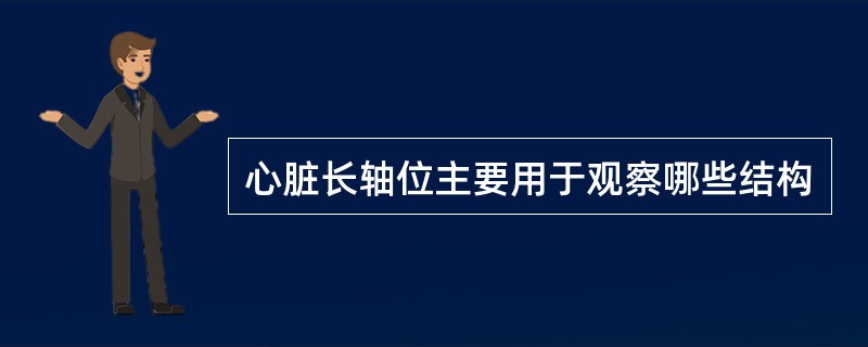 心脏长轴位主要用于观察哪些结构