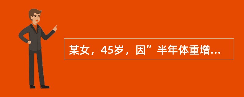 某女，45岁，因”半年体重增加25kg，伴月经紊乱、头痛、多毛“来诊，蝶鞍X片未见蝶鞍扩大，皮质醇节律消失，小剂量地塞米松抑制率20％，大剂量地塞米松抑制率60％，则最可能的诊断是