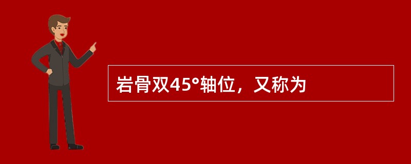 岩骨双45°轴位，又称为