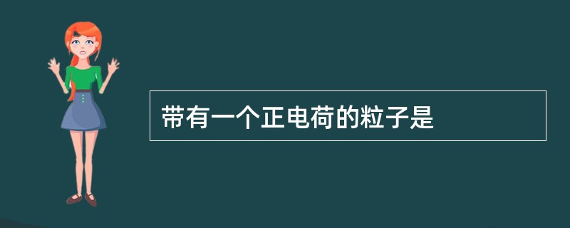 带有一个正电荷的粒子是