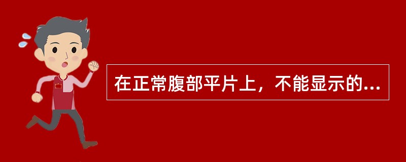在正常腹部平片上，不能显示的脏器是（）