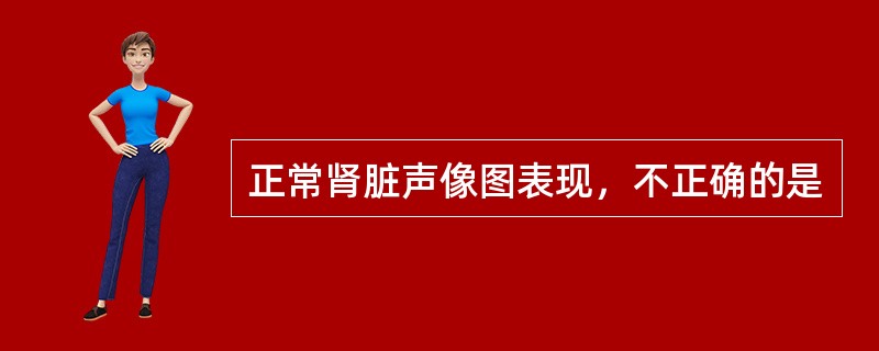 正常肾脏声像图表现，不正确的是