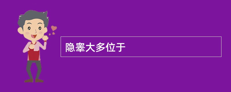 隐睾大多位于
