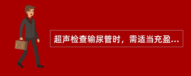 超声检查输尿管时，需适当充盈膀胱，必要时应做肠道准备，其原因之一是为减少肠道气体和粪便的干扰。