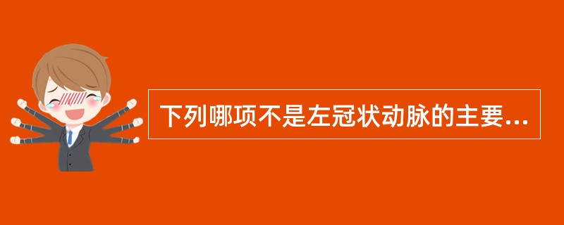 下列哪项不是左冠状动脉的主要分支