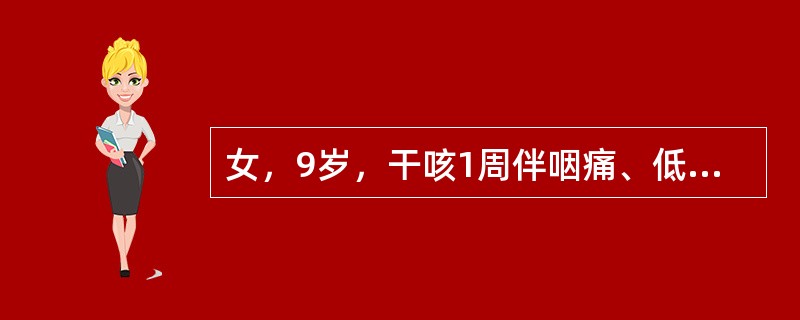 女，9岁，干咳1周伴咽痛、低热，右下肺呼吸音减弱，无明显干、湿啰音，X线两下肺呈云雾状浸润影。该患儿最可能的诊断是（）