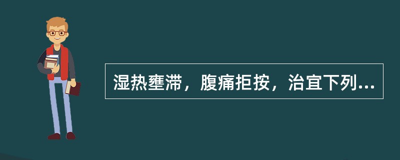 湿热壅滞，腹痛拒按，治宜下列何法：