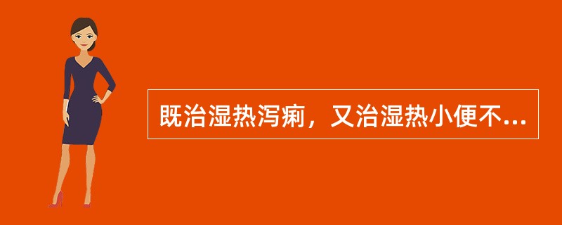 既治湿热泻痢，又治湿热小便不利的药物是（）