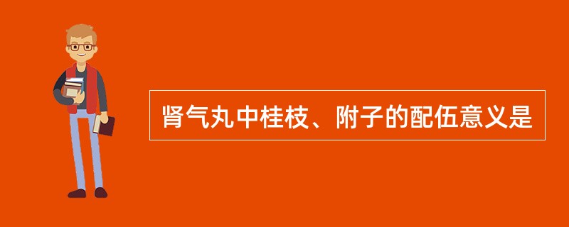 肾气丸中桂枝、附子的配伍意义是