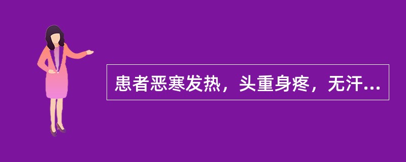 患者恶寒发热，头重身疼，无汗，腹痛吐泻，胸脘痞闷，舌苔白腻，脉浮。治宜选用第元温里剂