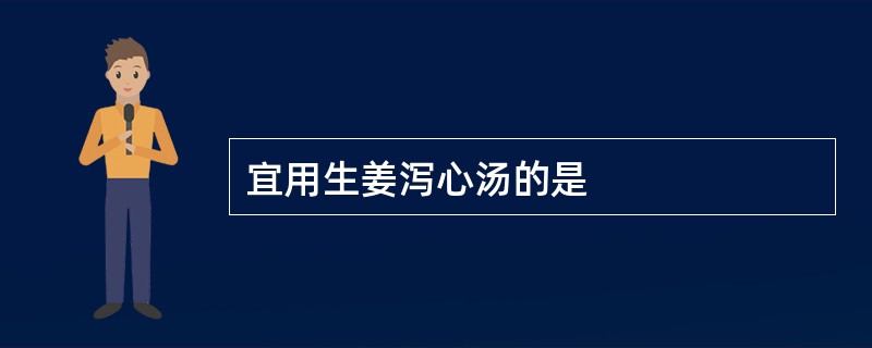 宜用生姜泻心汤的是