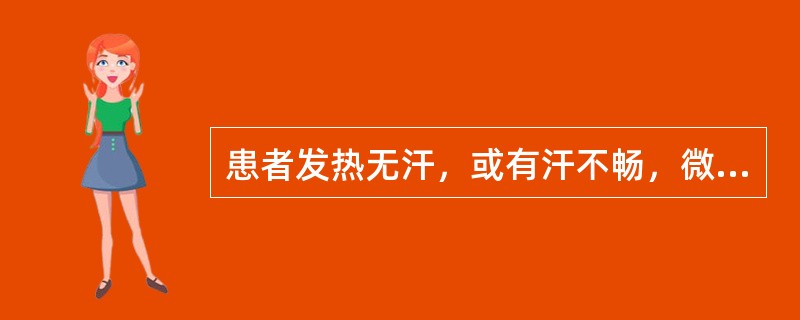 患者发热无汗，或有汗不畅，微恶风寒，头痛口渴，咳嗽咽痛，舌尖红，苔薄白或微黄，脉浮数。治宜（）