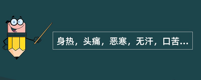 身热，头痛，恶寒，无汗，口苦，心烦，口渴欲饮，小便短赤，舌红苔黄，脉弦数。治宜