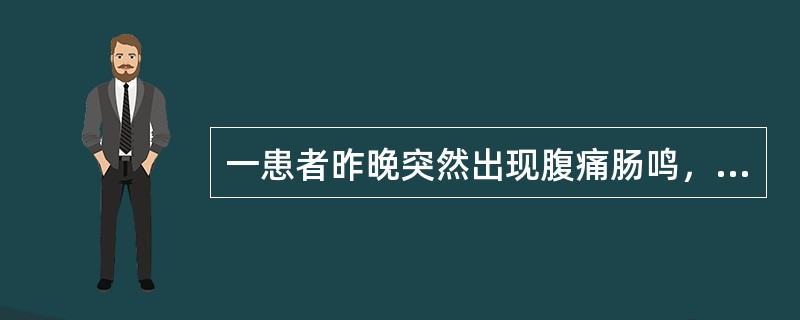 一患者昨晚突然出现腹痛肠鸣，泻下臭如败卵，脘腹胀满，不思饮食，嗳腐酸臭，舌苔厚腻，脉滑。治宜选用