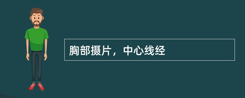 胸部摄片，中心线经