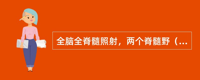 全脑全脊髓照射，两个脊髓野（电子线野）的间隙大约为