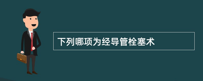 下列哪项为经导管栓塞术