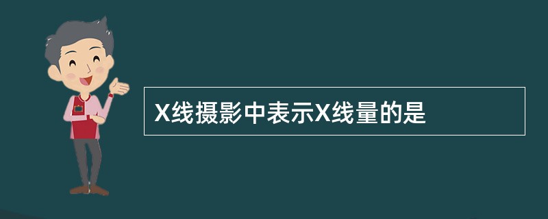 X线摄影中表示X线量的是