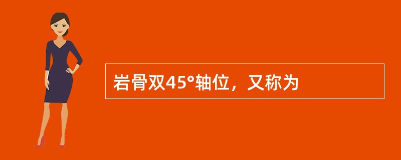 岩骨双45°轴位，又称为