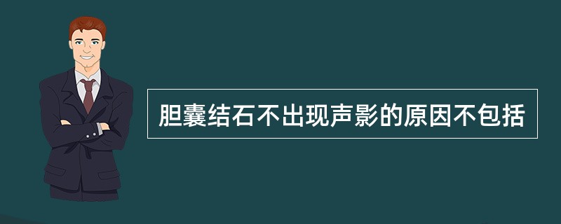胆囊结石不出现声影的原因不包括