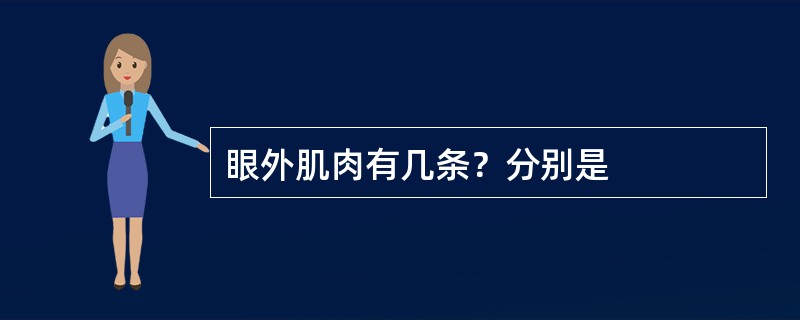 眼外肌肉有几条？分别是