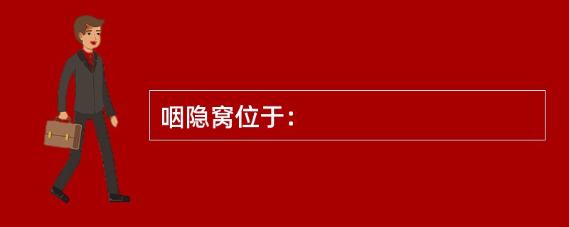 咽隐窝位于：