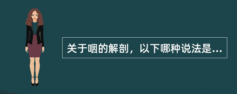 关于咽的解剖，以下哪种说法是错误的