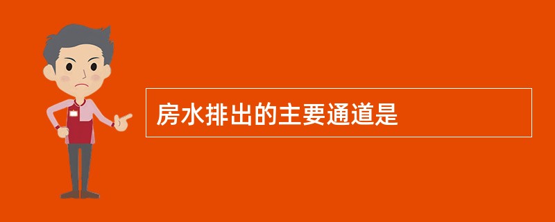 房水排出的主要通道是