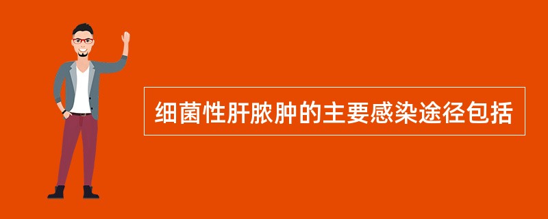 细菌性肝脓肿的主要感染途径包括