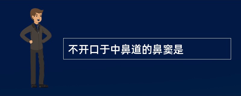 不开口于中鼻道的鼻窦是