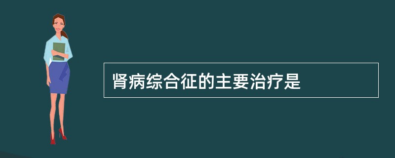 肾病综合征的主要治疗是