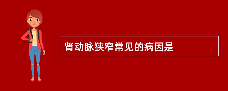 肾动脉狭窄常见的病因是