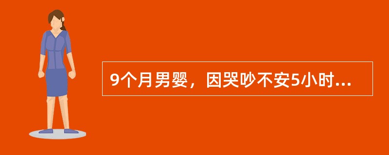 9个月男婴，因哭吵不安5小时伴血便就诊，诊断肠套叠，下列哪项一般不在发病早期出现（）