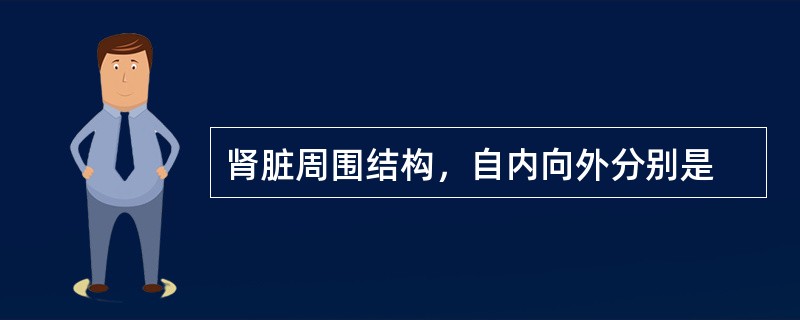 肾脏周围结构，自内向外分别是