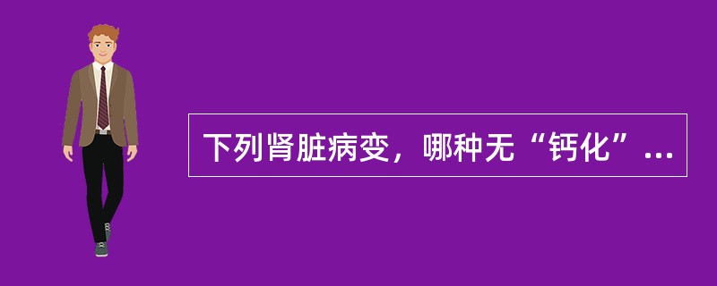 下列肾脏病变，哪种无“钙化”表现