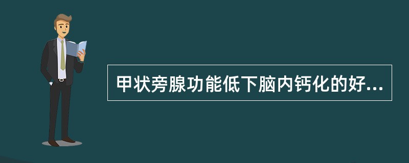 甲状旁腺功能低下脑内钙化的好发部位不包括