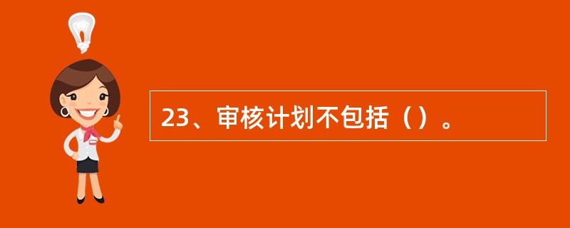 23、审核计划不包括（）。