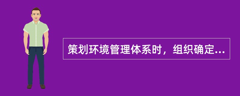 策划环境管理体系时，组织确定需要应对的风险和机遇的作用，不包括（）。