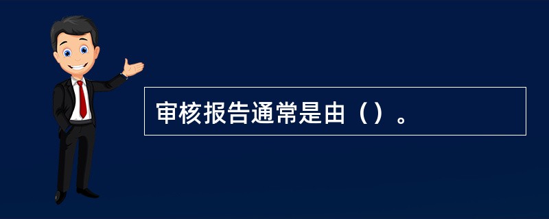 审核报告通常是由（）。