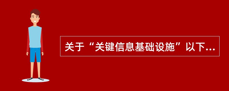 关于“关键信息基础设施”以下说法正确的是（）