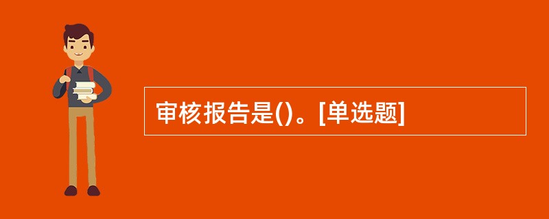 审核报告是()。[单选题]